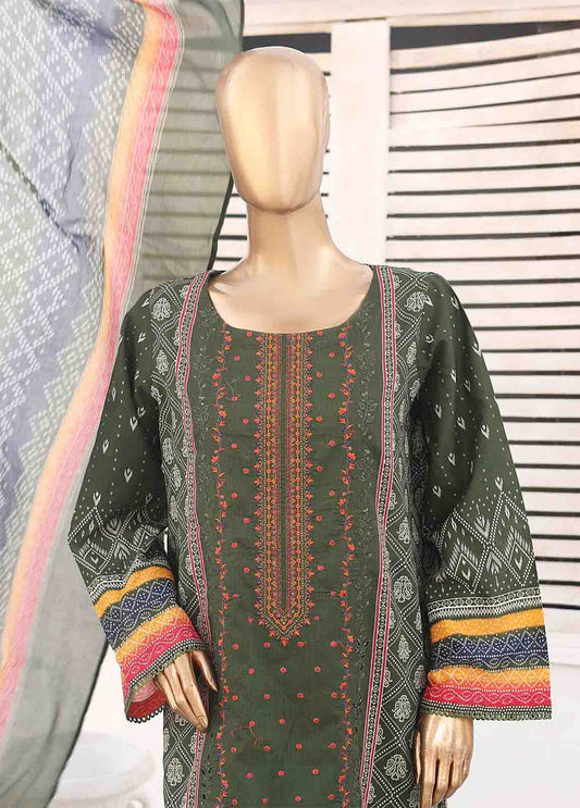 SMEMB-0112- 3 Piece Embroidered Stitched Suit