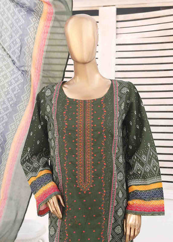 SMEMB-0112- 3 Piece Embroidered Stitched Suit