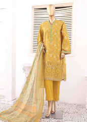 SMEMB-0113- 3 Piece Embroidered Stitched Suit