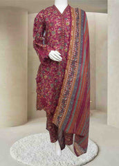 SMEMB-0129- 3 Piece Embroidered Stitched Suit