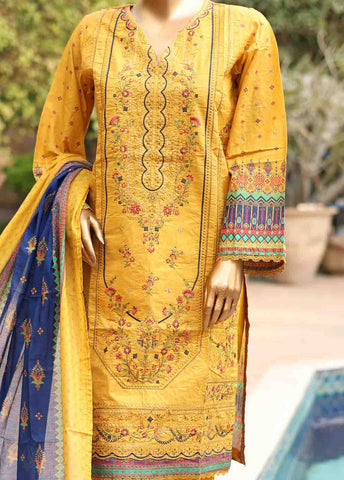 Bin Saeed Fabric - SMEMB-0136- 3 Piece Embroidered Stitched Suit
