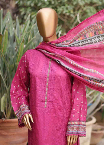 Bin Saeed Fabric - SMEMB-0142- 3 Piece Embroidered Stitched Suit