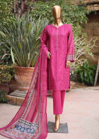 Bin Saeed Fabric - SMEMB-0142- 3 Piece Embroidered Stitched Suit