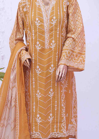 Bin Saeed Fabric - SMEMB-015 B- 3 Piece Embroidered Stitched Suit