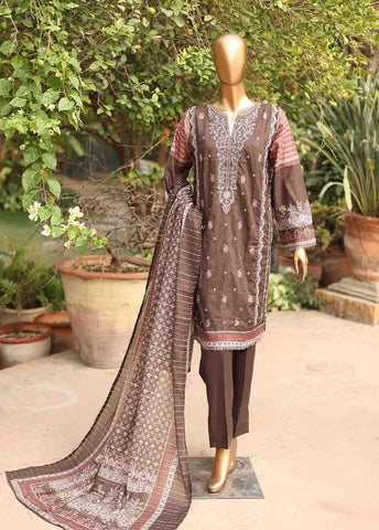 Bin Saeed Fabric - SMEMB-0175- 3 Piece Embroidered Stitched Suit