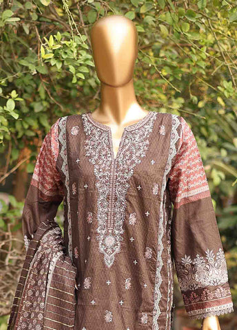 Bin Saeed Fabric - SMEMB-0175- 3 Piece Embroidered Stitched Suit