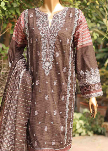 Bin Saeed Fabric - SMEMB-0175- 3 Piece Embroidered Stitched Suit