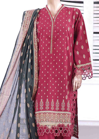 Bin Saeed Fabric - SMEMB-018- 3 Piece Embroidered Stitched Suit