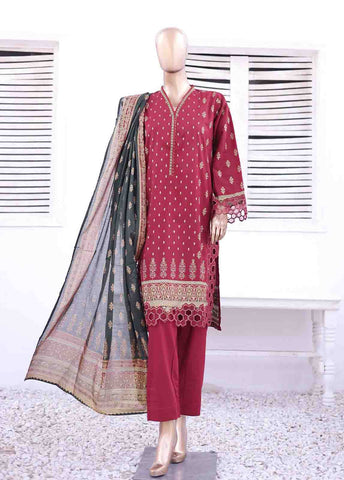 Bin Saeed Fabric - SMEMB-018- 3 Piece Embroidered Stitched Suit
