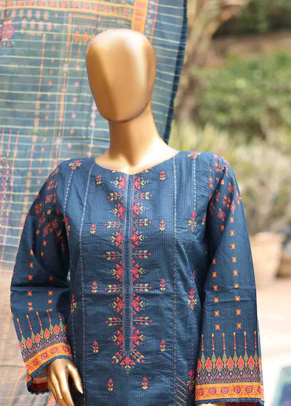 Bin Saeed Fabric - SMEMB-0189- 3 Piece Embroidered Stitched Suit