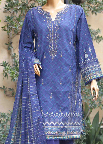 Bin Saeed Fabric - SMEMB-0196- 3 Piece Embroidered Stitched Suit