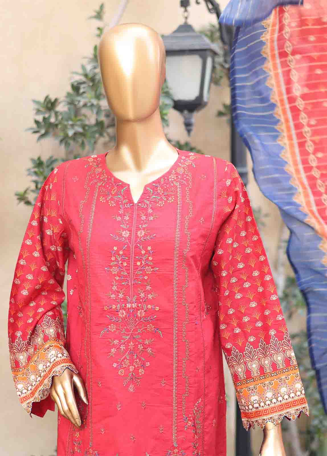 Bin Saeed Fabric - SMEMB-0198- 3 Piece Embroidered Stitched Suit