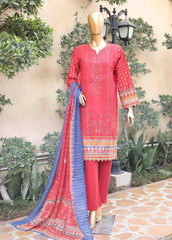 SMEMB-0198- 3 Piece Embroidered Stitched Suit