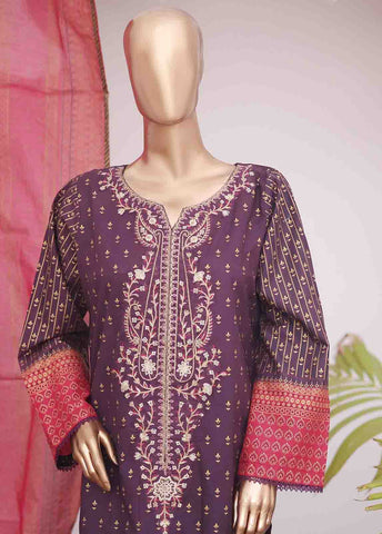 Bin Saeed Fabric - SMEMB-0349- 3 Piece Embroidered Stitched Suit
