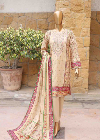Bin Saeed Fabric - SMEMB-0352- 3 Piece Embroidered Stitched Suit