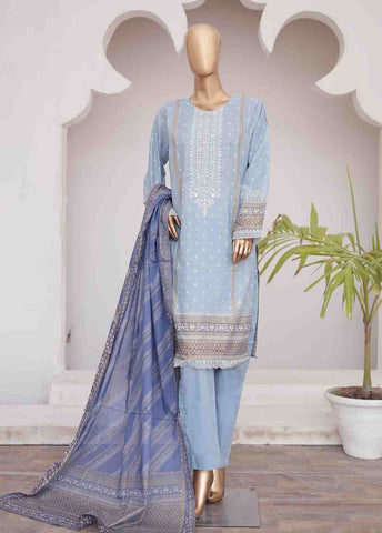 Bin Saeed Fabric - SMEMB-0354- 3 Piece Embroidered Stitched Suit
