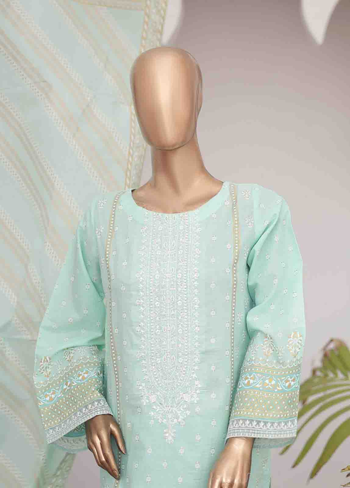 Bin Saeed Fabric - SMEMB-0355- 3 Piece Embroidered Stitched Suit
