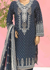 SEMB-041- 3 Piece Cotton Embroidered Suit