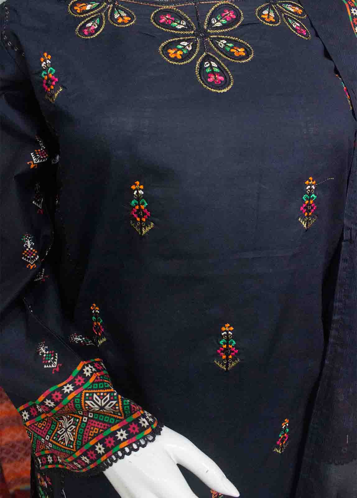 Bin Saeed Fabric - SMEMB-0649- 3 Piece Embroidered Stitched Suit