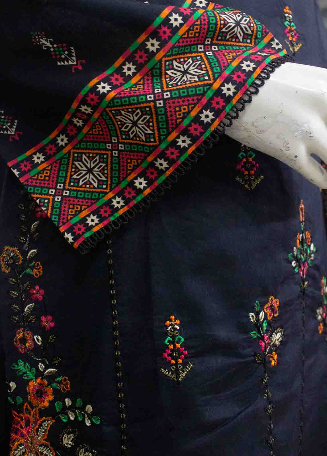 Bin Saeed Fabric - SMEMB-0649- 3 Piece Embroidered Stitched Suit