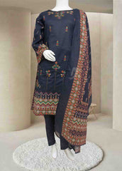 SMEMB-0649- 3 Piece Embroidered Stitched Suit