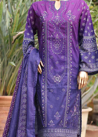 Bin Saeed Fabric - SMEMB-0656- 3 Piece Embroidered Stitched Suit