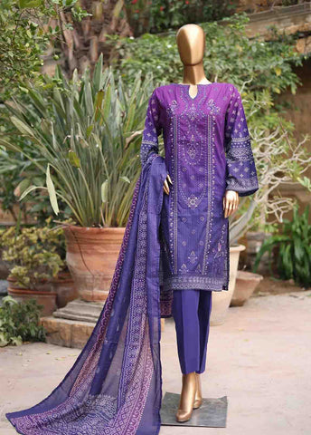 Bin Saeed Fabric - SMEMB-0656- 3 Piece Embroidered Stitched Suit