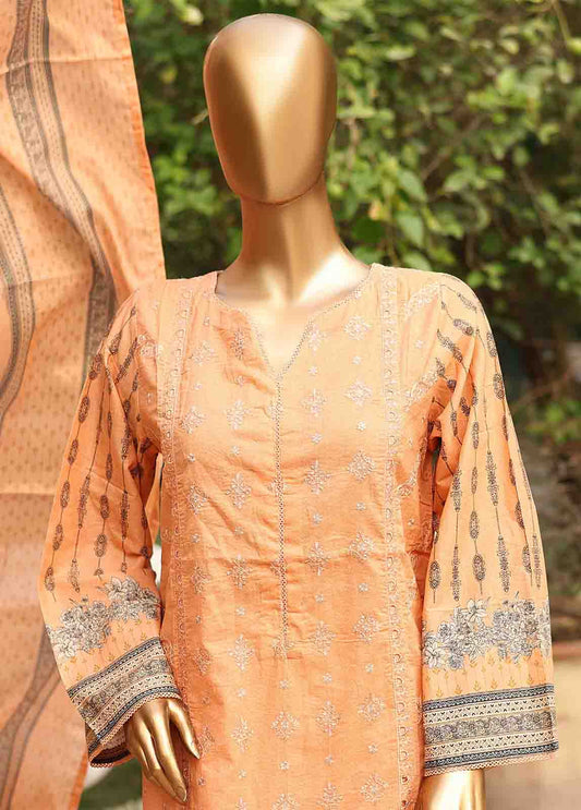 Bin Saeed Fabric - SMEMB-0657- 3 Piece Embroidered Stitched Suit