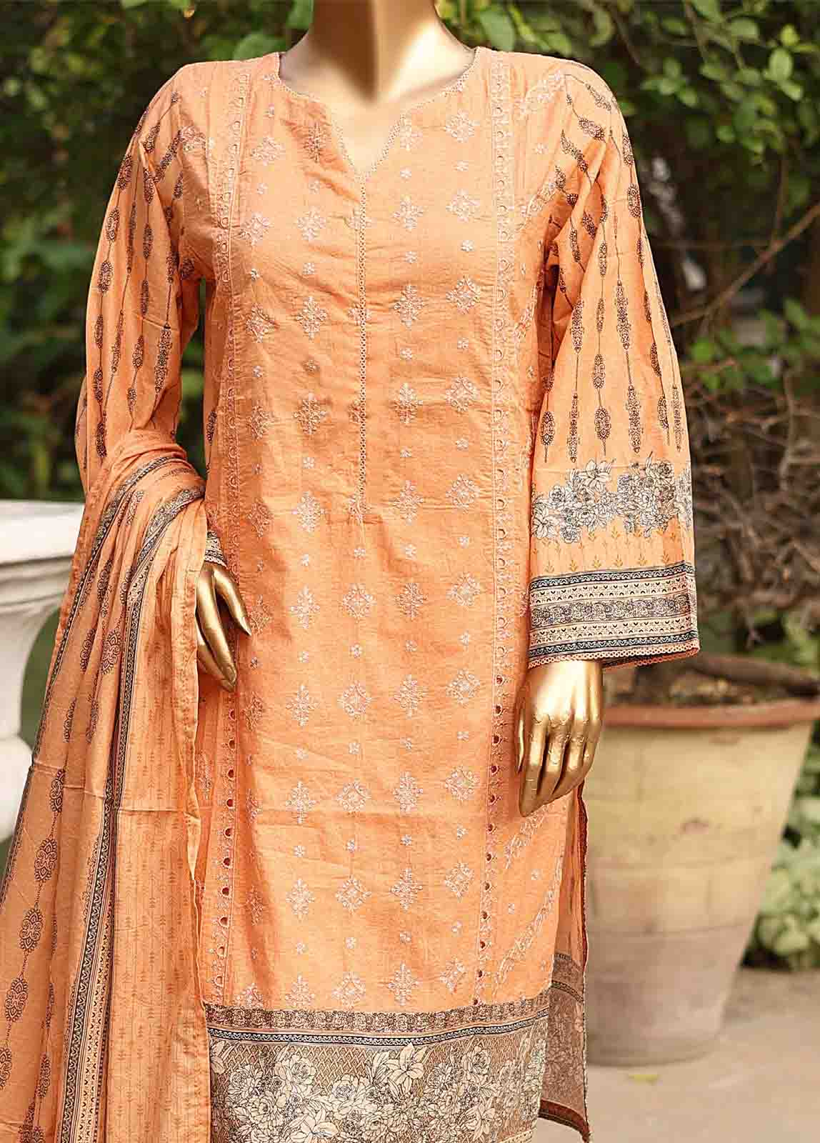 Bin Saeed Fabric - SMEMB-0657- 3 Piece Embroidered Stitched Suit