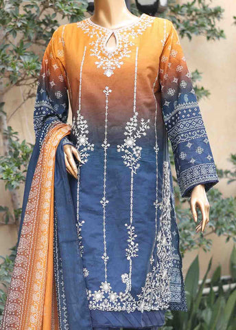 Bin Saeed Fabric - SMEMB-0658- 3 Piece Embroidered Stitched Suit