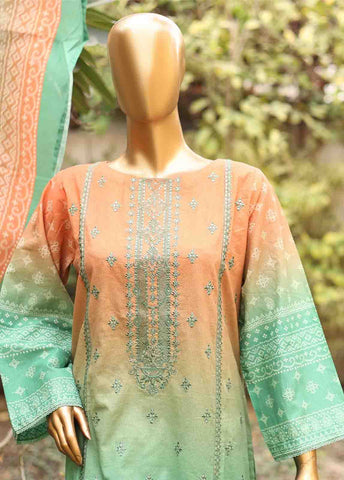 Bin Saeed Fabric - SMEMB-0659- 3 Piece Embroidered Stitched Suit