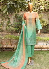 SMEMB-0659- 3 Piece Embroidered Stitched Suit