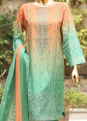 SMEMB-0659- 3 Piece Embroidered Stitched Suit
