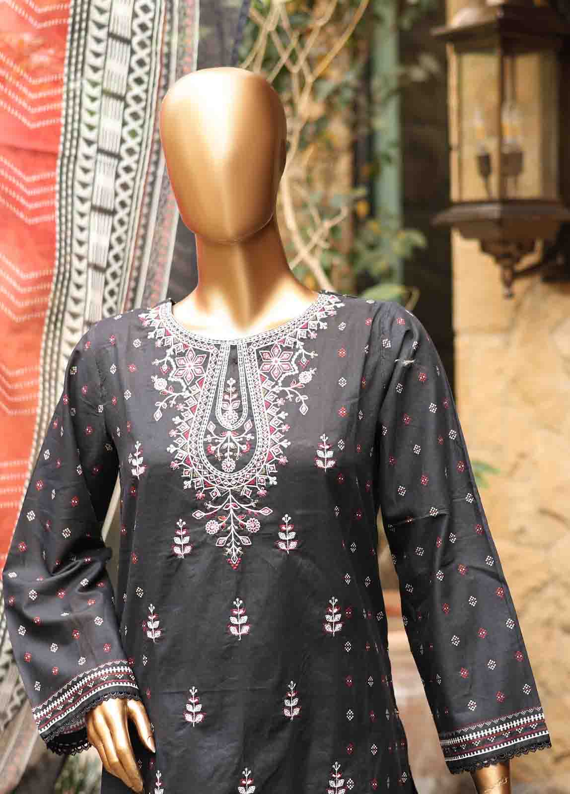 Bin Saeed Fabric - SMEMB-0660- 3 Piece Embroidered Stitched Suit