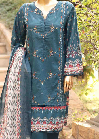 Bin Saeed Fabric - SMEMB-0661- 3 Piece Embroidered Stitched Suit