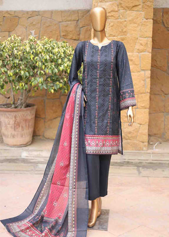Bin Saeed Fabric - SMEMB-0663- 3 Piece Embroidered Stitched Suit