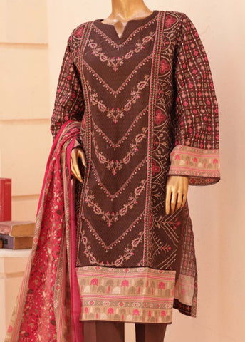 Bin Saeed Fabric - SMEMB-0665- 3 Piece Embroidered Stitched Suit