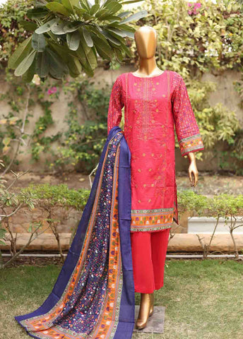 Bin Saeed Fabric - SMEMB-0666- 3 Piece Embroidered Stitched Suit