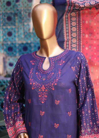Bin Saeed Fabric - SMEMB-0668- 3 Piece Embroidered Stitched Suit