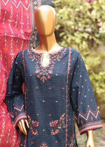 Bin Saeed Fabric - SMEMB-0669- 3 Piece Embroidered Stitched Suit