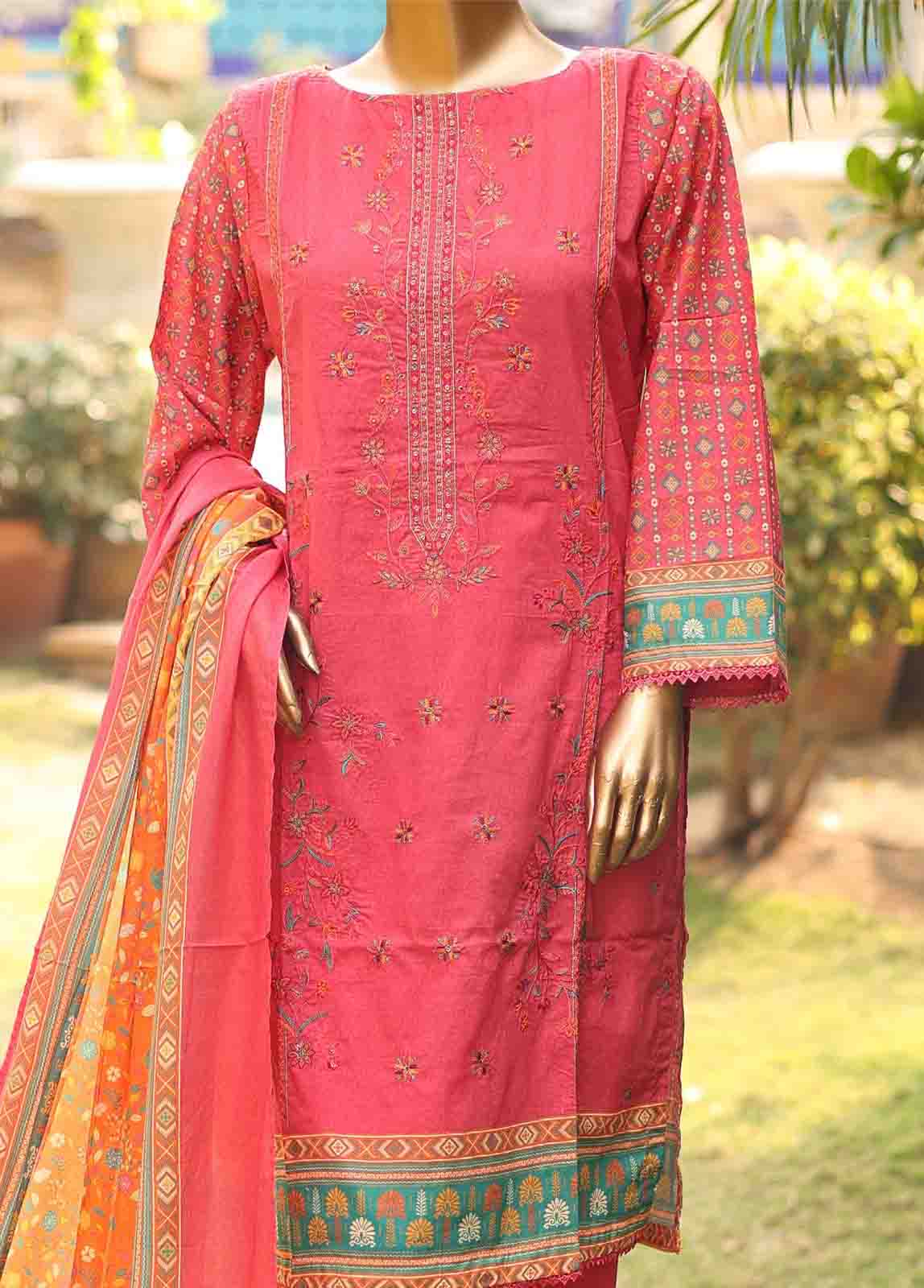 Bin Saeed Fabric - SMEMB-0670- 3 Piece Embroidered Stitched Suit