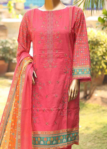 Bin Saeed Fabric - SMEMB-0670- 3 Piece Embroidered Stitched Suit