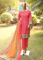 SMEMB-0670- 3 Piece Embroidered Stitched Suit