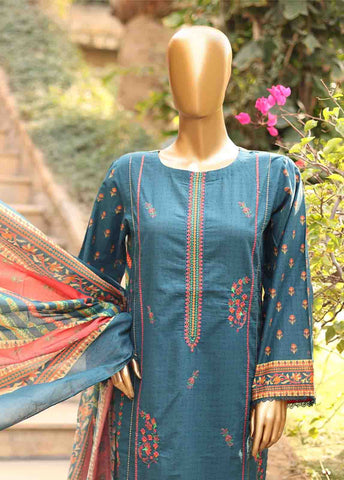 Bin Saeed Fabric - SMEMB-0671- 3 Piece Embroidered Stitched Suit