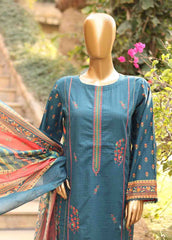 SMEMB-0671- 3 Piece Embroidered Stitched Suit