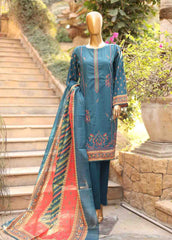 SMEMB-0671- 3 Piece Embroidered Stitched Suit