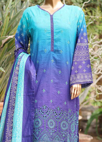 Bin Saeed Fabric - SMEMB-0672- 3 Piece Embroidered Stitched Suit