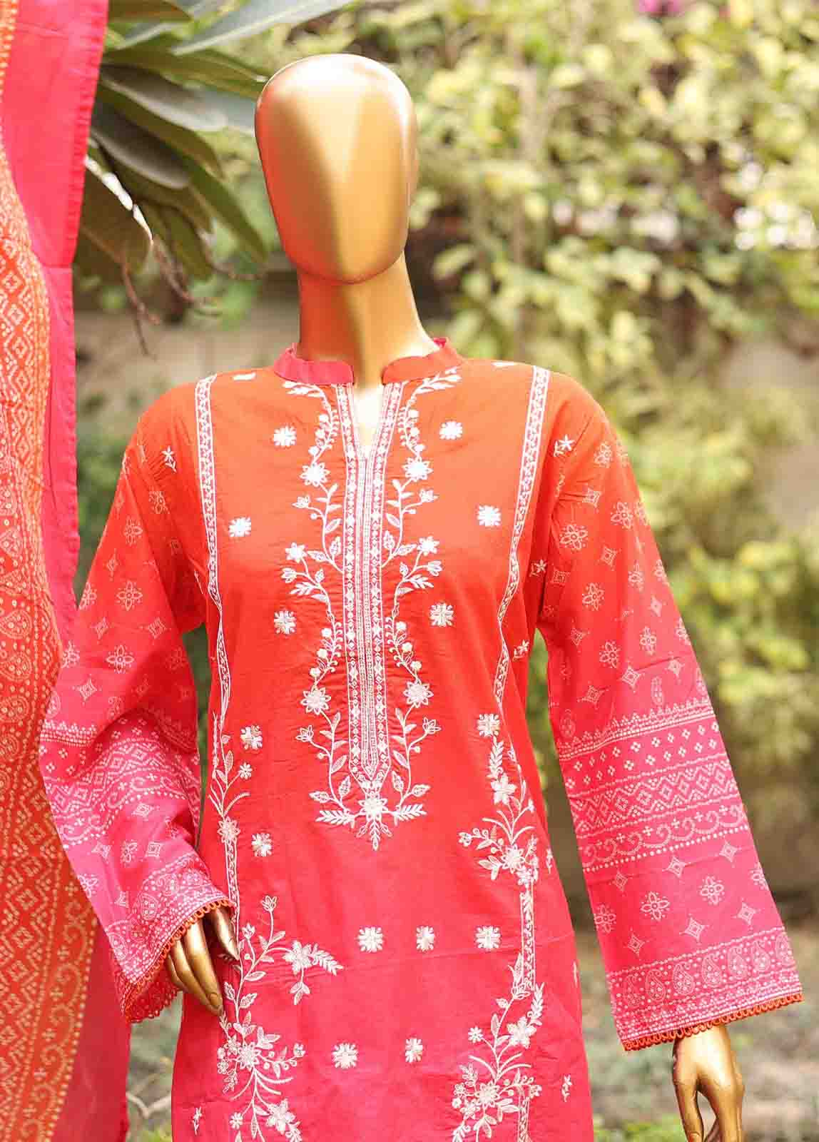 Bin Saeed Fabric - SMEMB-0674- 3 Piece Embroidered Stitched Suit
