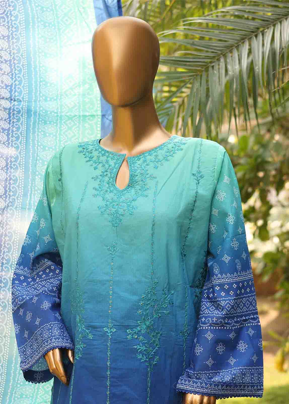 Bin Saeed Fabric - SMEMB-0675- 3 Piece Embroidered Stitched Suit