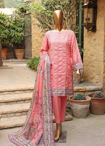 Bin Saeed Fabric - SMEMB-0677- 3 Piece Embroidered Stitched Suit